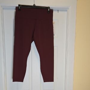 Burgundy Womens Leggings